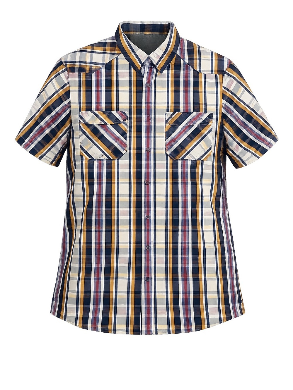 MEC Short Sleeve Plaid Shirt Outdoor Gorpcore Hiking Utility Casual XL